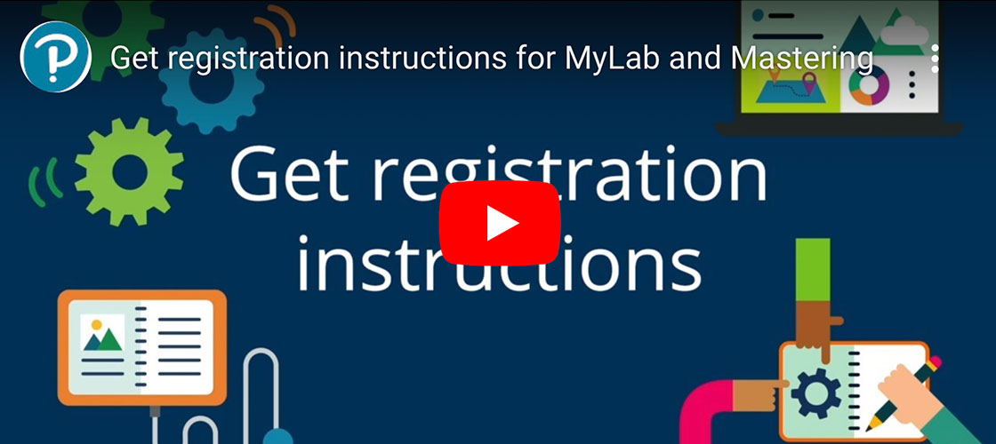 How a student registers for MyLab (Student – NOT linked to an LMS)