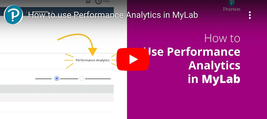 How to use performance analytics in MyLab
