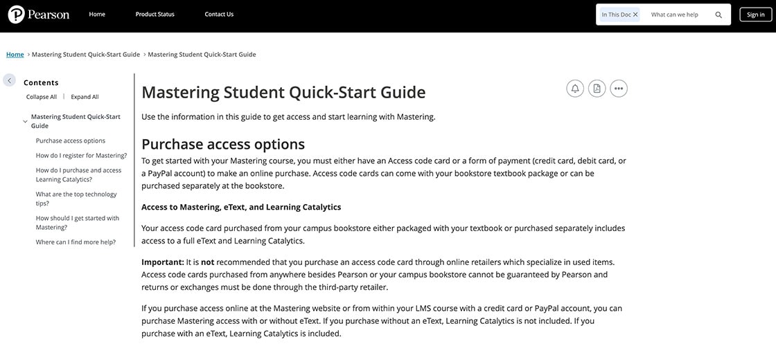 How to retrieve the Student Registration Instructions for your MyLab course