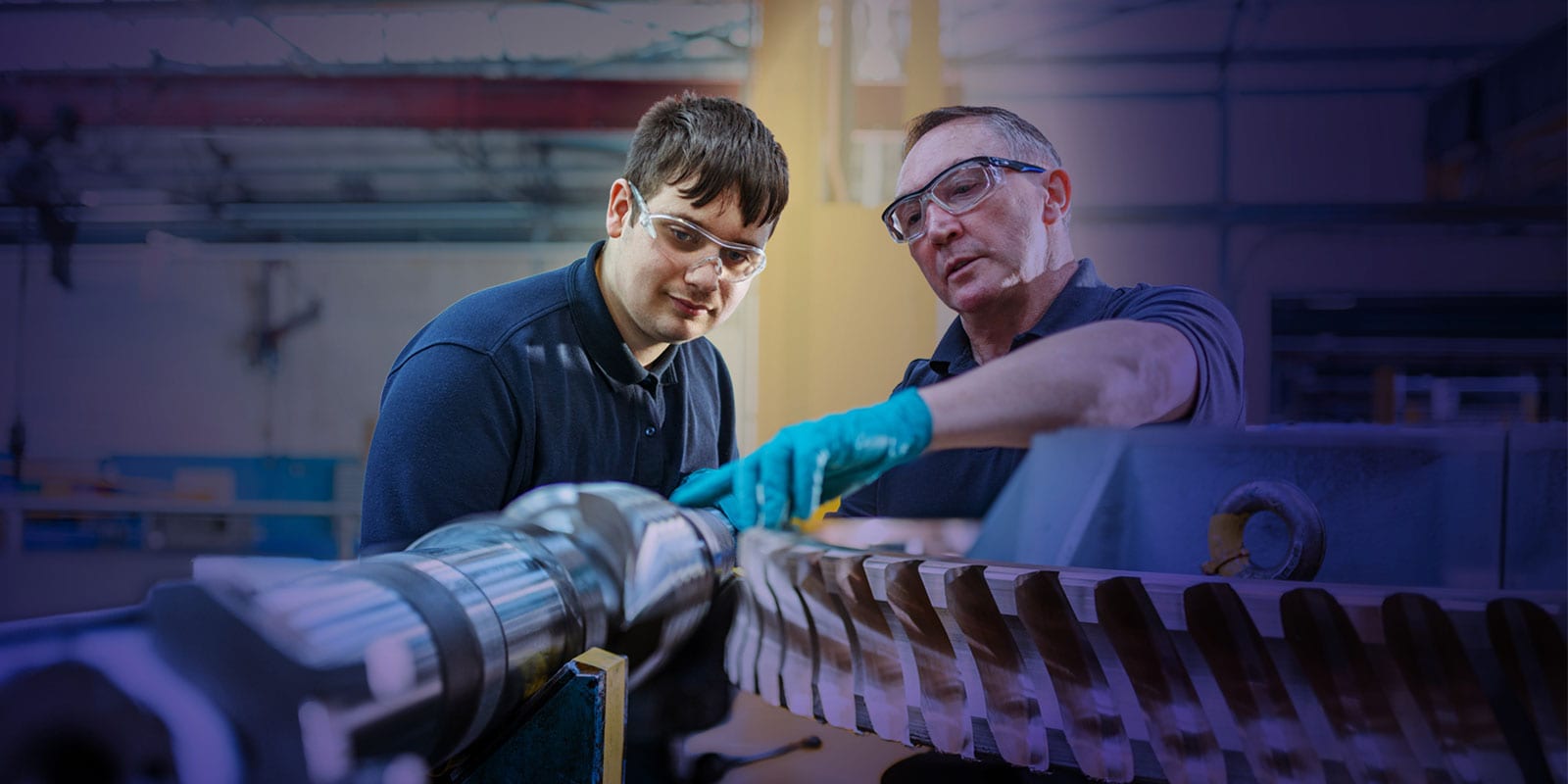 Young professional working in armed force base on machinery