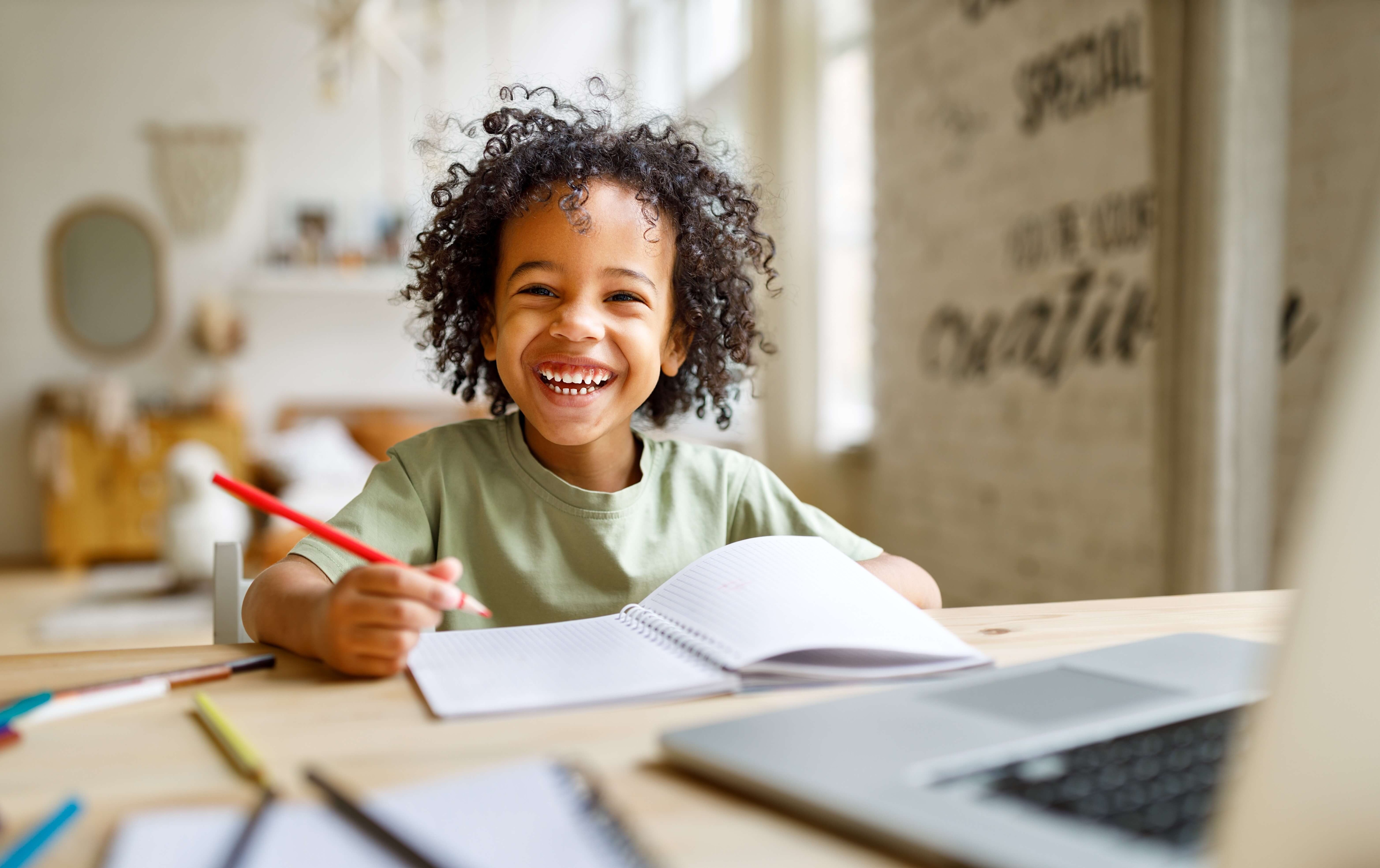 A pupil working