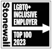 Stonewall - LGBTQ+ Inclusive Employer: Top 100 2023