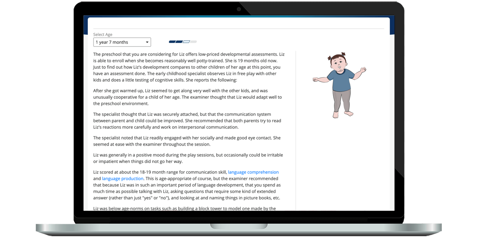 Sample case study about realistic parenting decisions for a one-year seven-month-old child. 