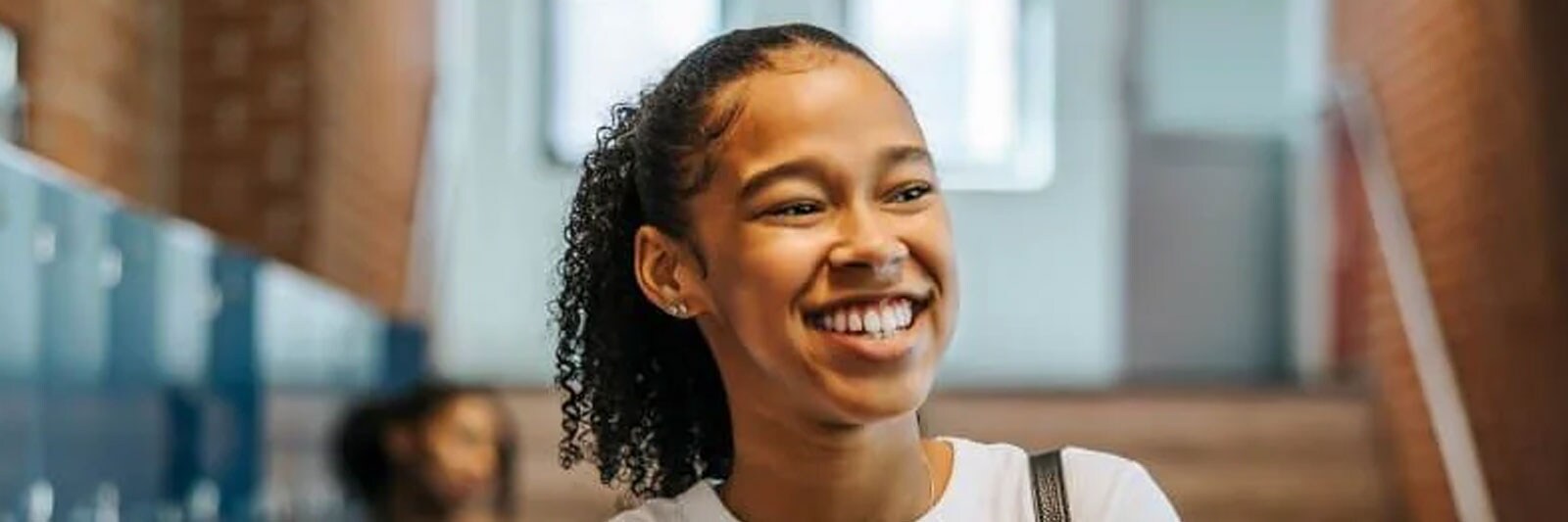 woman smiling with boy