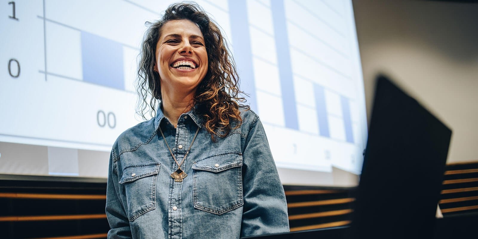 Woman smiling