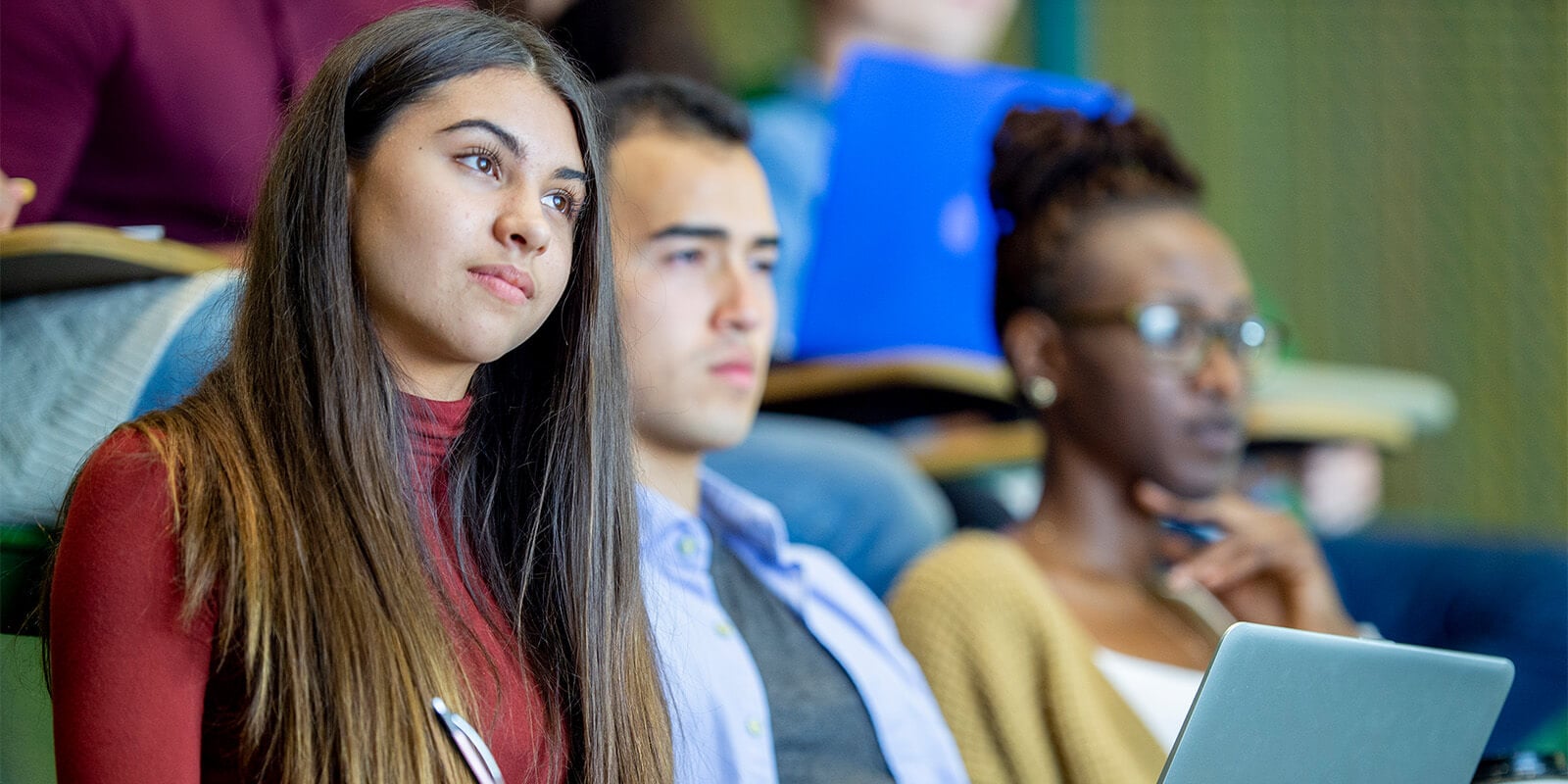 College students listening in a lecture 