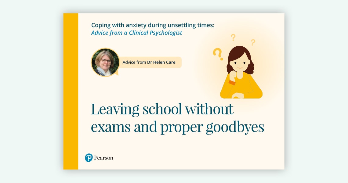 Leaving school without exams and proper goodbyes document link