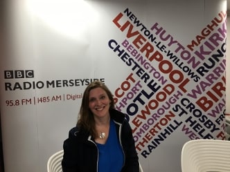 Photo of Lisa James at Radio Merseyside
