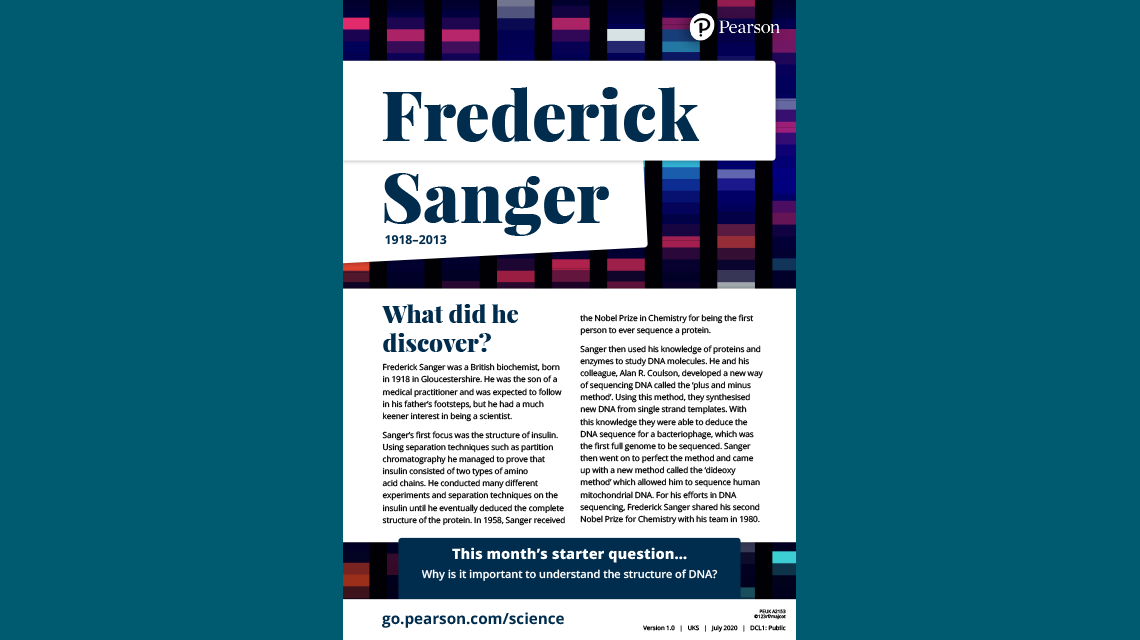 Frederick Sanger poster