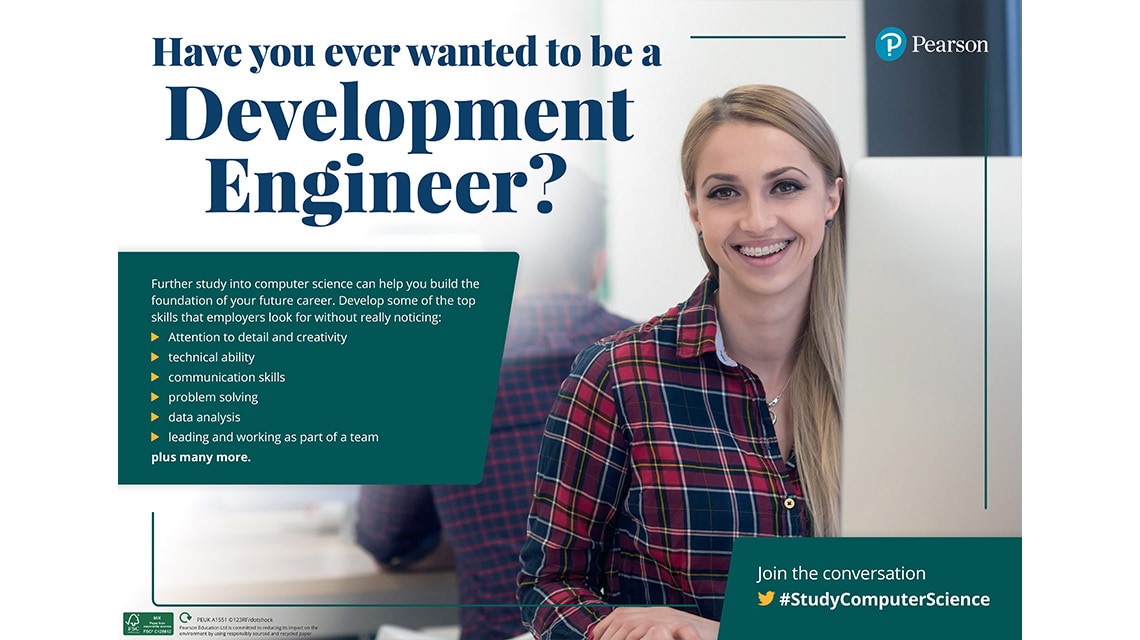 Development Engineer poster - female
