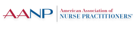 Banner with AANP and american association of nurse practitioners written on it.