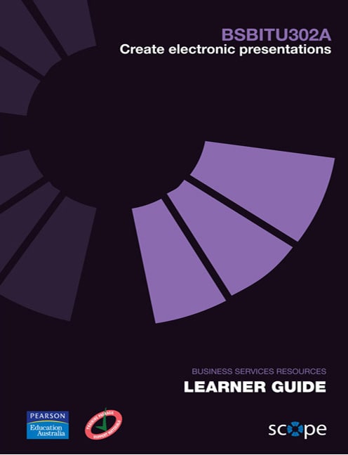 BSBITU302A Create electronic presentations Learner Guide - Cover Image