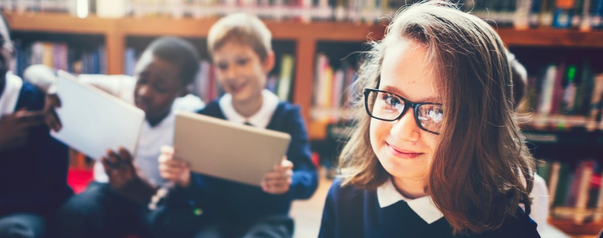 girl smiling for camera