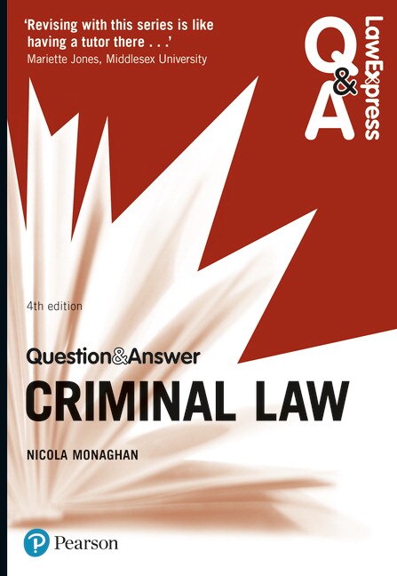 Law Express Question and Answer: Criminal Law, Fourth Edition