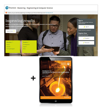 MasteringEngineering with Pearson eText -- Instant Access -- for Introduction to Materials Science for Engineers, Global Edtion (AUS)