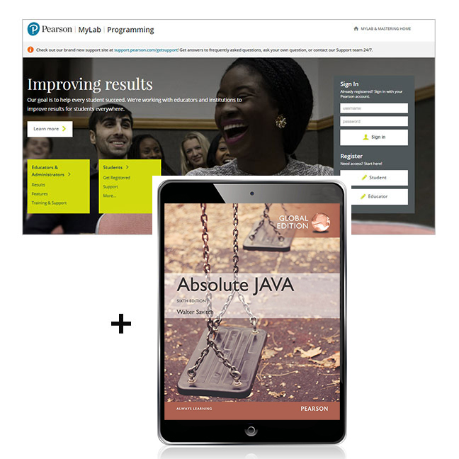 MyProgrammingLab with Pearson eText - Instant Access - for Absolute Java, Global Edition (ECOMM)