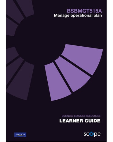 BSBMGT515A Manage operational plan Learner Guide