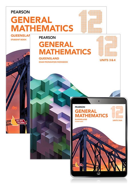 Pearson General Mathematics Queensland 12 Exam Preparation Workbook and Student Book with eBook