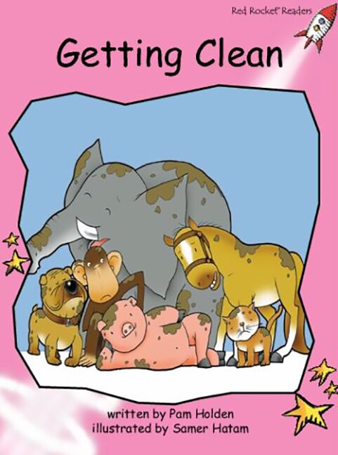 Red Rocket Readers: Pre-Reading Fiction Set C: Getting Clean (Reading Level 1/F&P Level A)