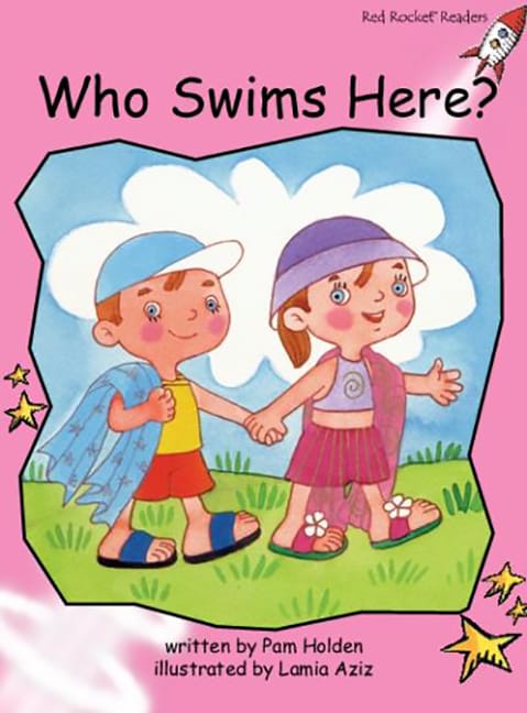 Red Rocket Readers: Pre-Reading Fiction Set C: Who Swims Here? (Reading Level 1/F&P Level A)