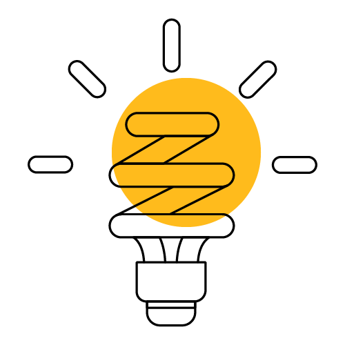 Orange bulb illustration