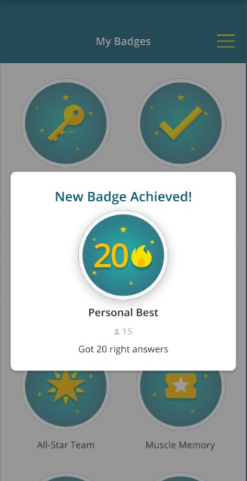 Warm up app badges screenshot