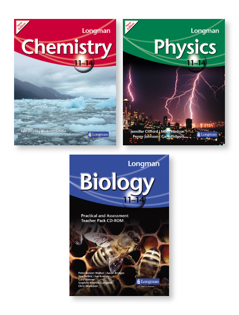 Longman 11-14 Biology, Chemistry Physics books