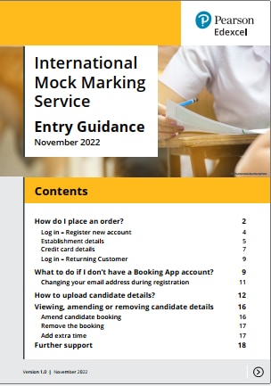 International Mocks Marking Entry Guidance