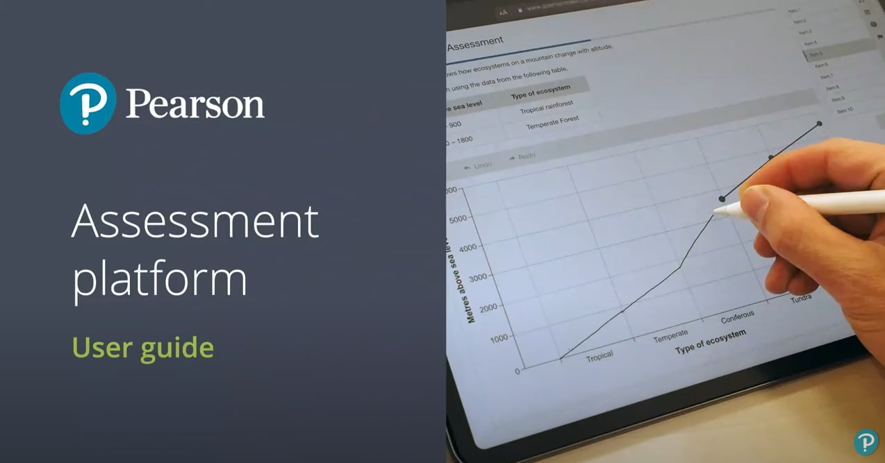 Thumbnail of Pearson Assessment Platform guide video