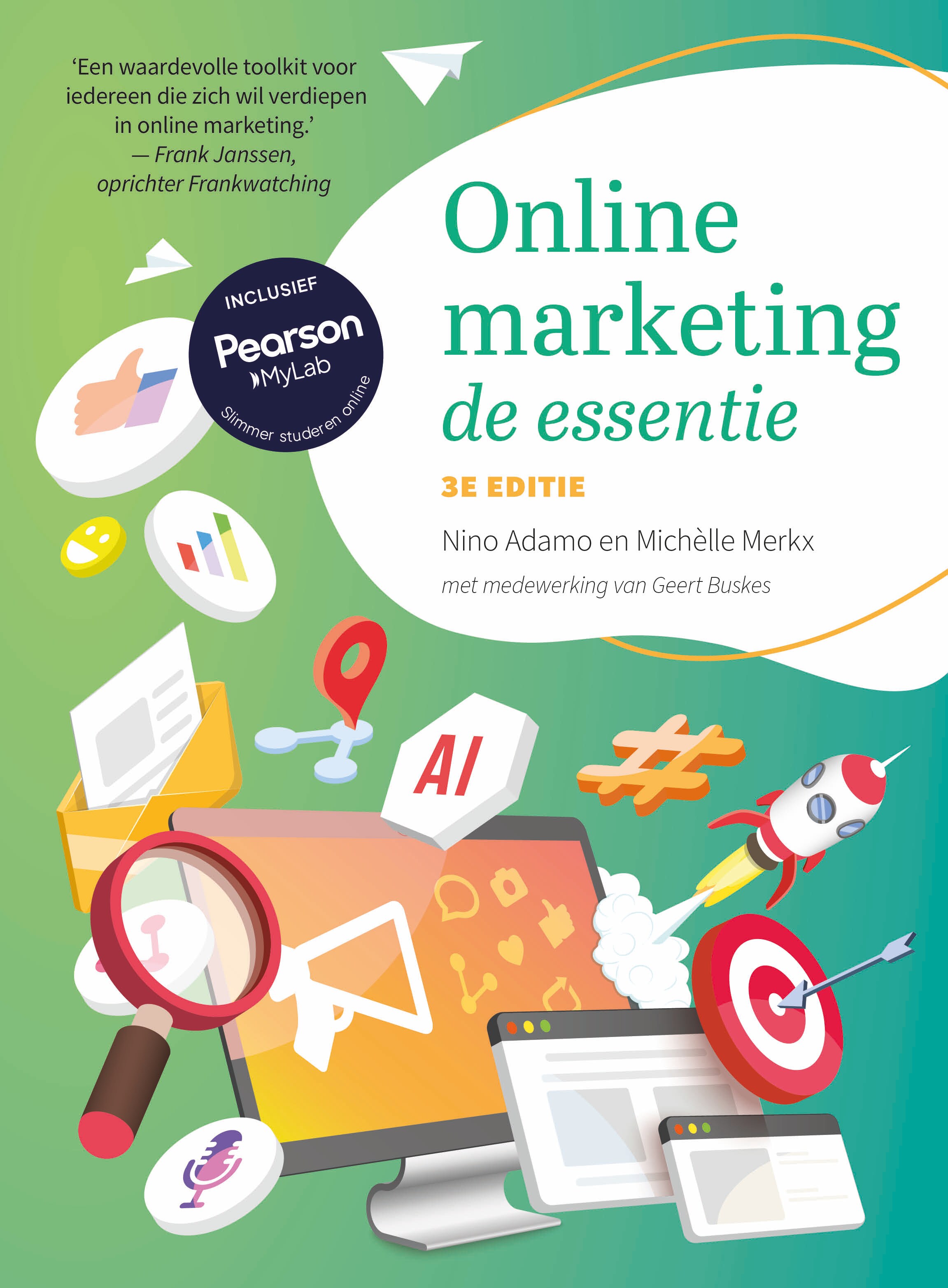 Cover Online marketing, de essentie, 3e editie met MyLab