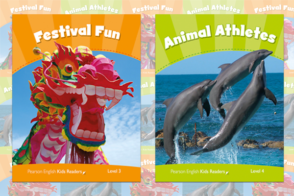 Pearson Englsih Kids Readers - Festival Fun and Animal Athletes book covers
