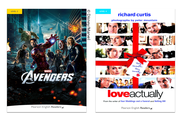 TV and movie readers - Marvel The Avengers and Love Actually book covers