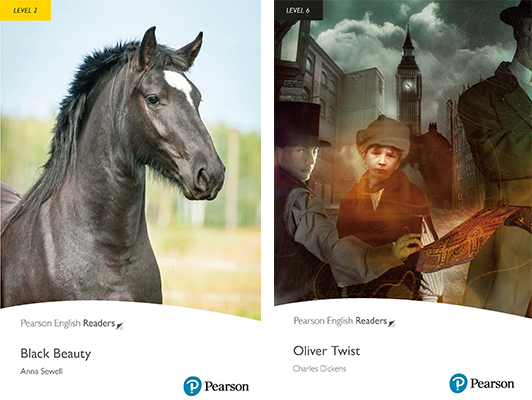 Classic fiction readers - Romeo and Juliet and Les Misérables book covers