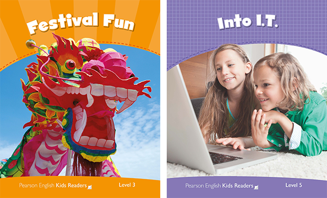 Pearson Englsih Kids Readers - Festival Fun and Animal Athletes book covers