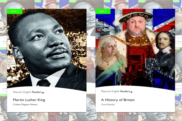 Real-world readers - Martin Luthor King and A History of Britain book covers