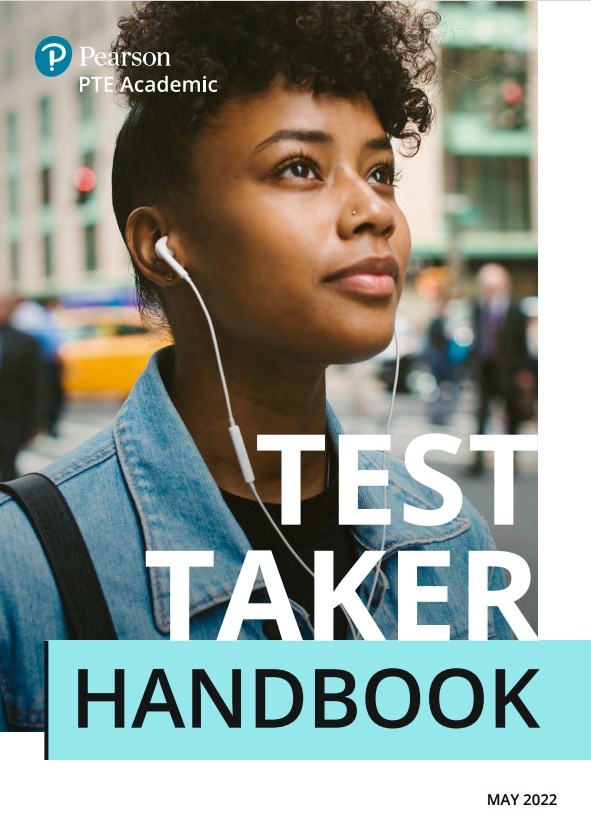PTE Academic test taker handbook front cover