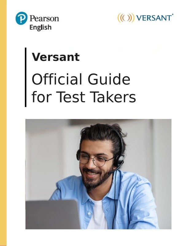 Versant official guide test taker cover