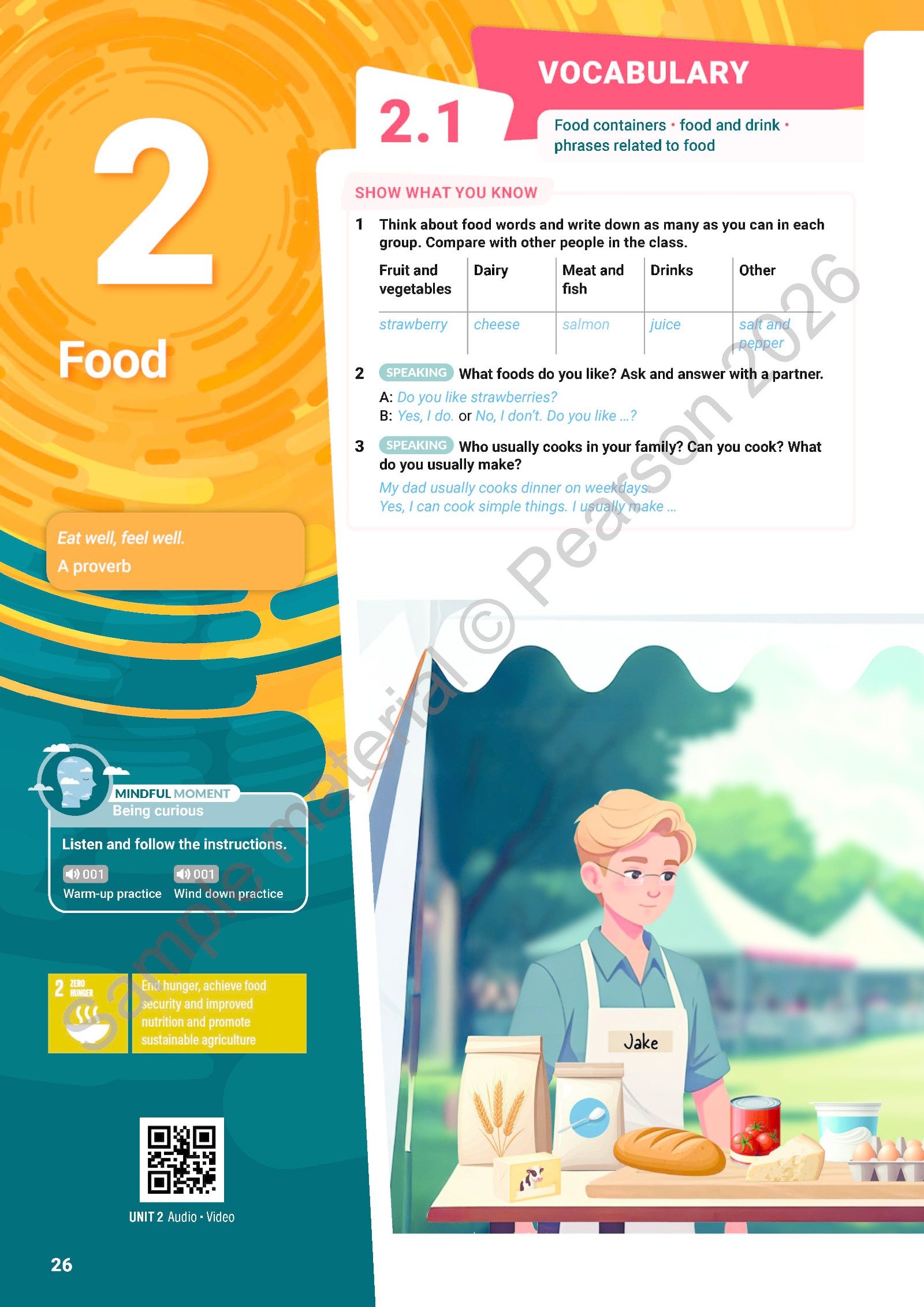 Focus Student Book Unit 2 sample page