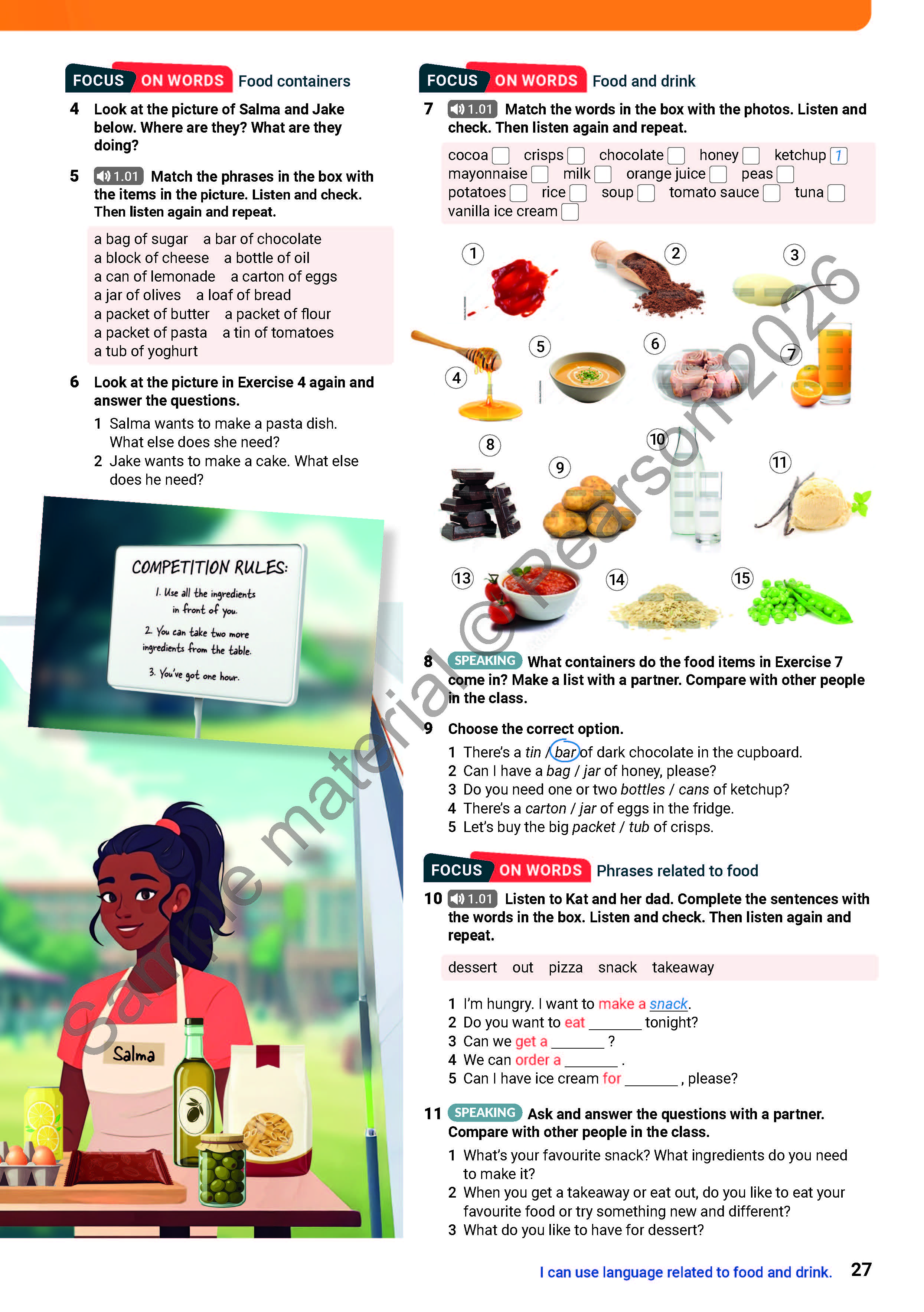 Focus Student Book Unit 2 sample page