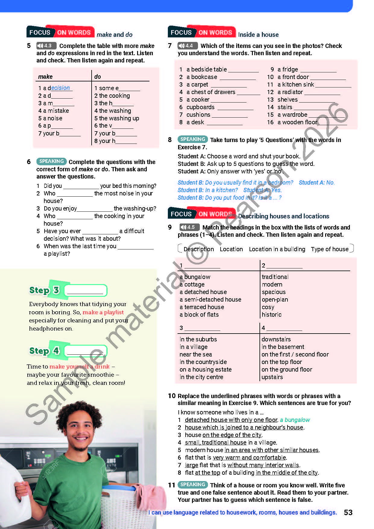 Focus Student Book Unit 4 sample page