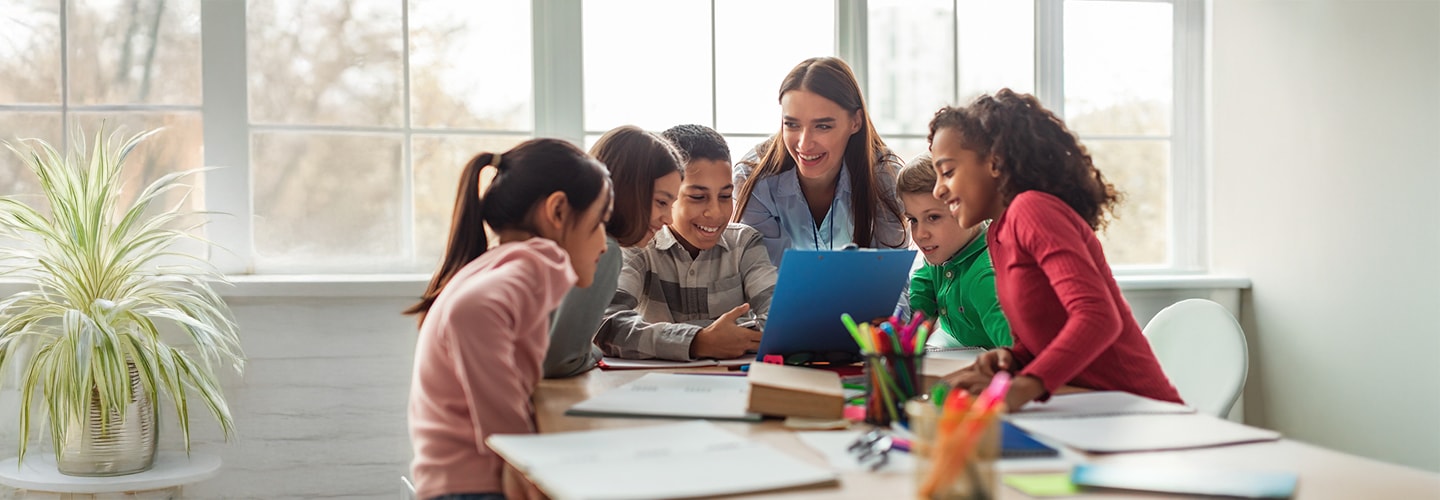 Woman studying online lesson