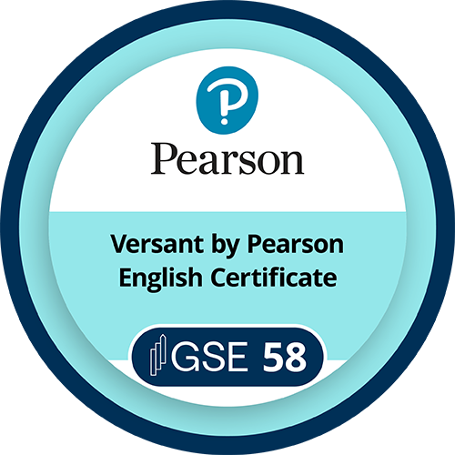 Versant by Pearson English Certificate (VEC) rozeti