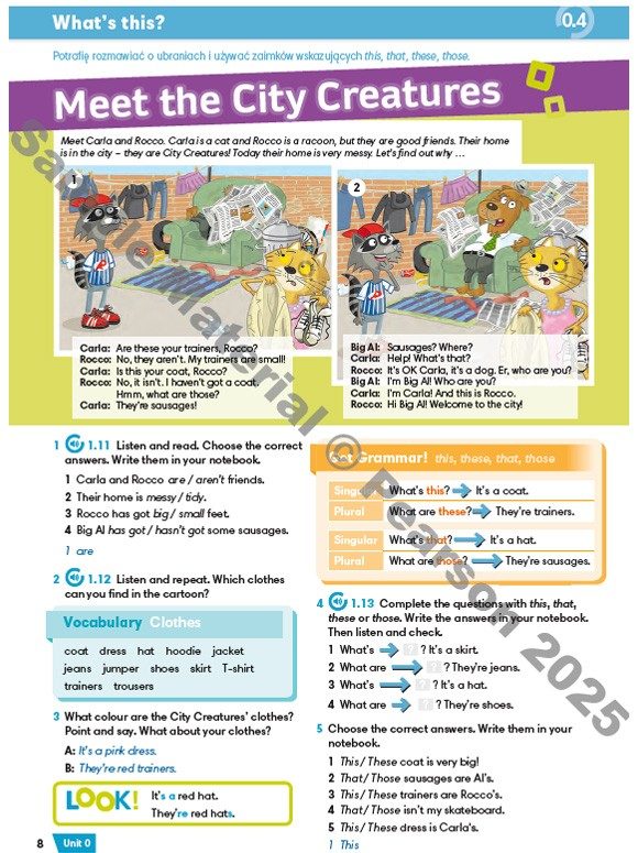 Strona przykładowa z podręcznika do nauki jazdy na poziomie A1+