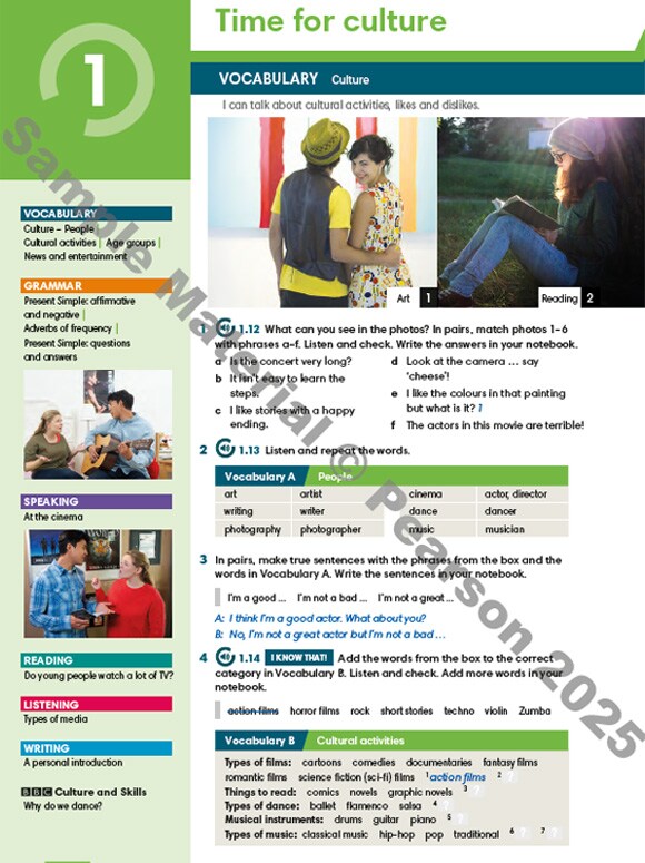 Strona przykładowa z podręcznika do nauki jazdy na poziomie A2+