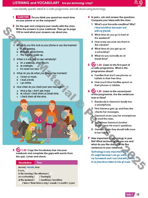 Strona przykładowa z zeszytu ucznia na poziomie B1