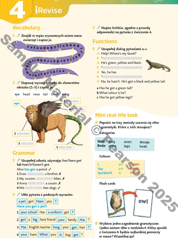 strona przykładowa z zeszytu ucznia na poziomie A1