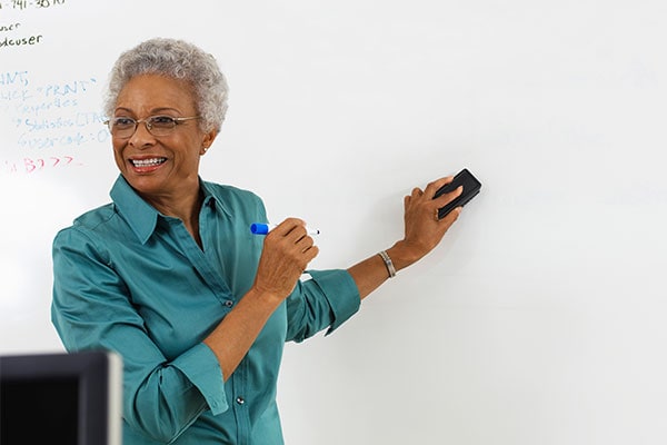 Woman smiling in office