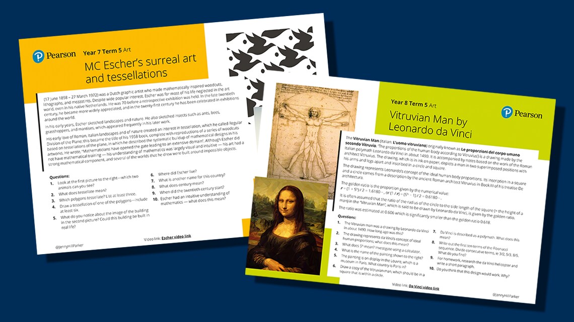 Images of slides from the Term 5: Art comprehension