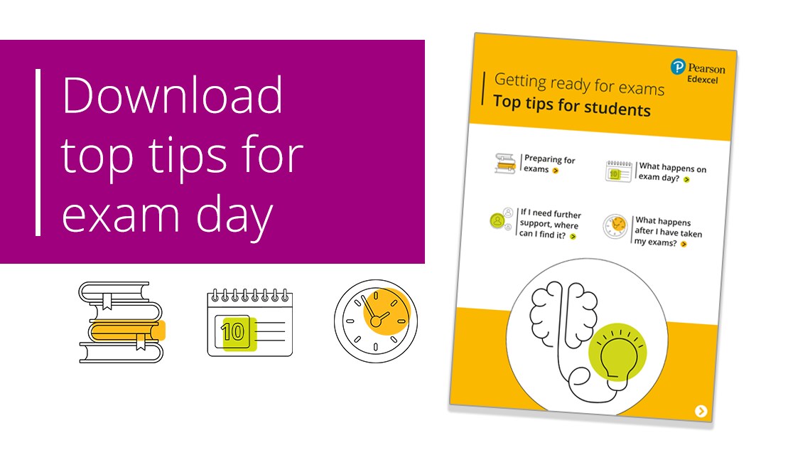 Download top tips for exam day