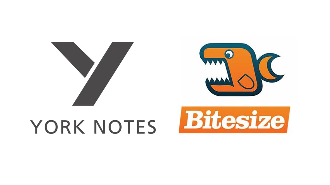 York Notes and GCSE Bitesize logos. Link to York Notes & Revision Books